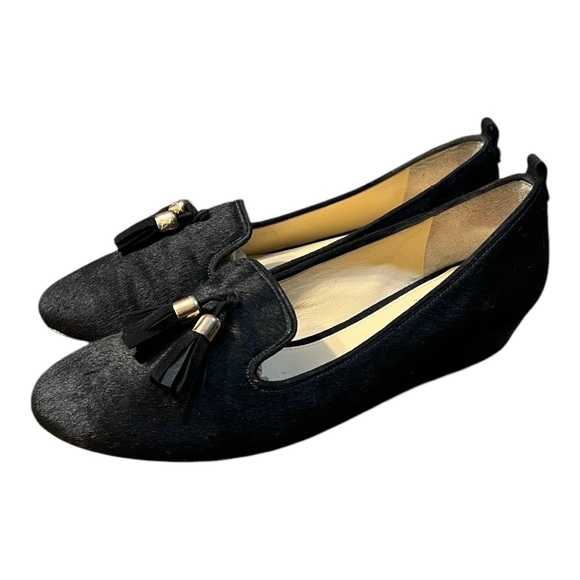 VC Signature Nancy Stylish Black Calf Hair Leather Loafers Size 8.5/38.5 - Picture 7 of 12